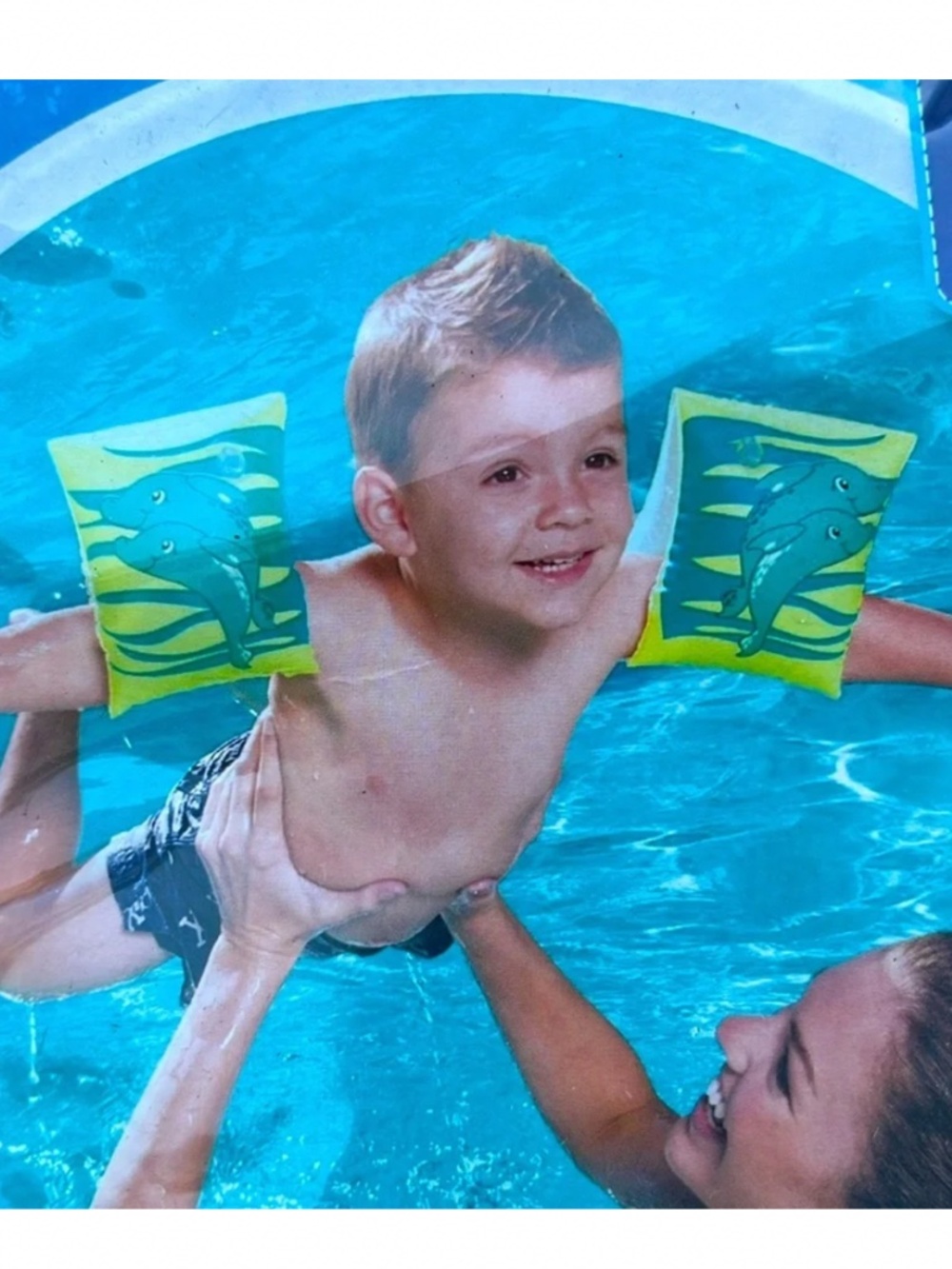 NWT Inflatable arm bands, dolphin theme, 3-6 yrs